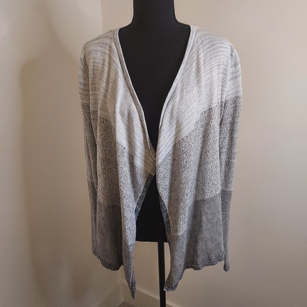 Lou & Grey Colorblock Open Cardigan Sweater